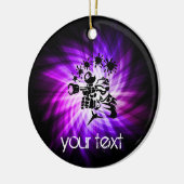 パープルクールペイントボール セラミックオーナメント (左)