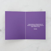 パープルクール&ホワイトペンギン夫60誕生日 カード (内部)