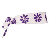 パープルクール&赤面フローラルパターン タイヘッドバンド (回転270)