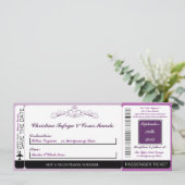 パープルク王室のロウボードパス結婚式招待状 招待状 (スタンド正面)