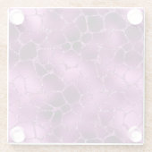 パープルググラデーションラムグリッターキリン模様 ガラスコースター (裏面)