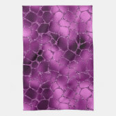 パープルググラデーションラムグリッターキリン模様 キッチンタオル (縦)