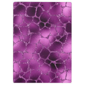 パープルググラデーションラムグリッターキリン模様 クリップボード (裏面)