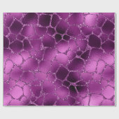 パープルググラデーションラムグリッターキリン ラッピングペーパー (フラット)