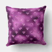 パープルググラデーションラムグリッターダイヤモンドパターン クッション (裏面)