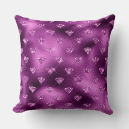 パープルググラデーションラムグリッターダイヤモンドパターン クッション
