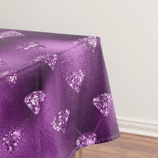 パープルググラデーションラムグリッターダイヤモンドパターン テーブルクロス (インサイチュ)