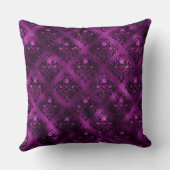 パープルググラデーションラムグリッターダマスクパターン クッション (裏面)