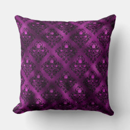 パープルググラデーションラムグリッターダマスクパターン クッション