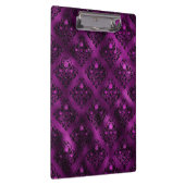 パープルググラデーションラムグリッターダマスクパターン クリップボード (右)