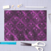 パープルググラデーションラムグリッターダマスクパターン 薄葉紙 (クラフト)