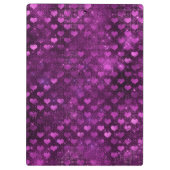 パープルググラデーションラムグリッターハートパターン クリップボード (裏面)