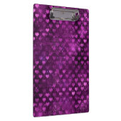 パープルググラデーションラムグリッターハートパターン クリップボード (右)