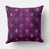 パープルググラデーションラムグリッターユニコーン模様 クッション (裏面)