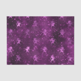 パープルググラデーションラムグリッターユニコーン模様 薄葉紙