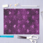 パープルググラデーションラムグリッターユニコーン模様 薄葉紙 (クラフト)