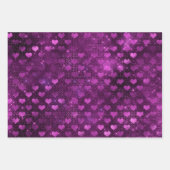 パープルググラデーションラムハート、マーメイド&ドはかりで測ット ラッピングペーパーシート (正面2)