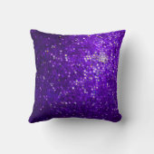 パープルグフェイクラムグリッタースパークルピロー クッション (裏面)