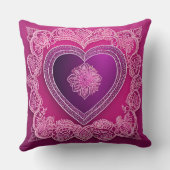 パープルグミハートAIアート クッション (裏面)