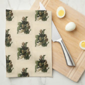 パープルグラクル（グラクル）オードボンのアメリカバード キッチンタオル (四つ折り)