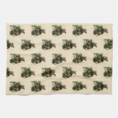 パープルグラクル（グラクル）オードボンのアメリカバード キッチンタオル (横)