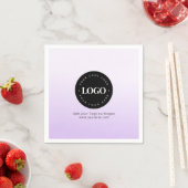 パープルグラディエントカスタムビジネス会社ロゴパーティー スタンダードカクテルナプキン (インサイチュ)