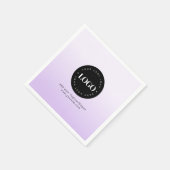 パープルグラディエントカスタムビジネス会社ロゴパーティー スタンダードカクテルナプキン (角)