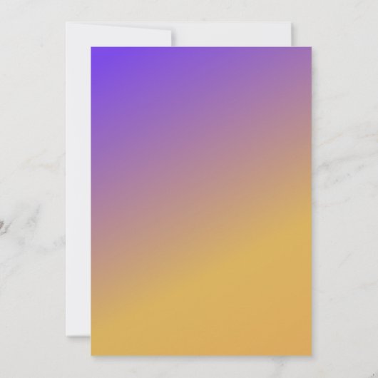 パープルグラデーションイエロー結婚式招待状 招待状 (裏面)