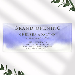 パープルグラデーションウォーターカラーミニマリストビジネスバナー 横断幕