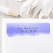 パープルグラデーションウォーターカラーミニマル差出人住所 ラベル (インサイチュ)