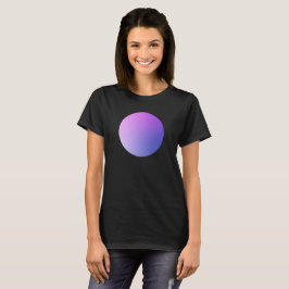 パープルグラデーションサークルビネット抽象デザイン Tシャツ