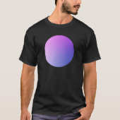 パープルグラデーションサークルビネット抽象デザイン Tシャツ (正面)