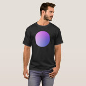 パープルグラデーションサークルビネット抽象デザイン Tシャツ (正面フル)