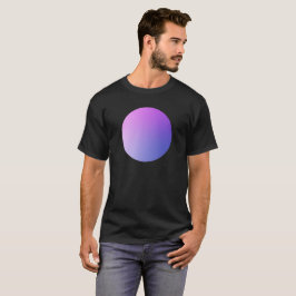 パープルグラデーションサークルビネット抽象デザイン Tシャツ