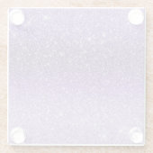 パープルグラデーションスパークルグリッター ガラスコースター (裏面)