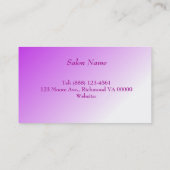 パープルグラデーションナチュラルヘアケア美容師 名刺 (裏面)