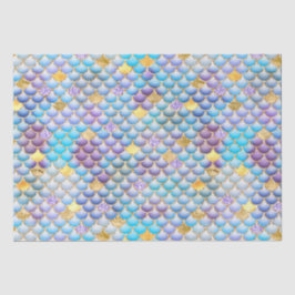 パープルグラデーションフォイル&金ゴールドグリッターマーメイドはかりで測 薄葉紙