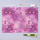 パープルグラデーションフォイル&金ゴールドグリッターマーメイドはかりで測 薄葉紙 (クラフト)