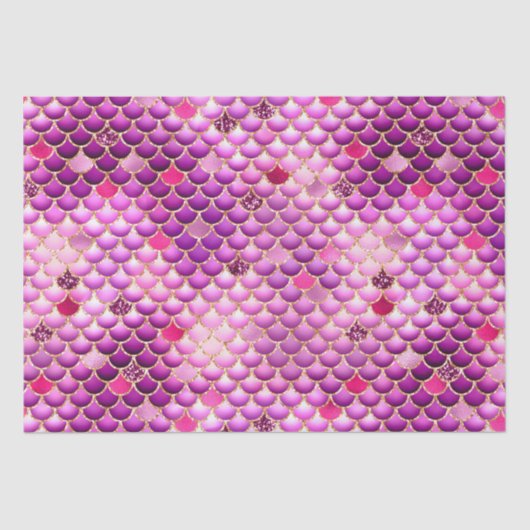 パープルグラデーションフォイル&金ゴールドグリッターマーメイドはかりで測 薄葉紙 (正面)