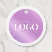 パープルグラデーション会社のカスタムロゴ フェイバータグ (正面)