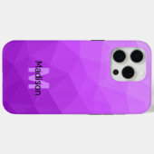 パープルグラデーション幾何学メッシュモノグラム Case-Mate iPhoneケース (裏面 (横))