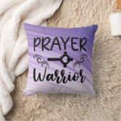 パープルグラデーション祈りの言葉戦士 クッション (ブランケット)