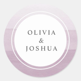 パープルグラデーション結婚封筒用シール ラウンドシール