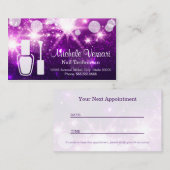 パープルグラマーネイリストアポイントメントカード 予約カード (正面/裏面)