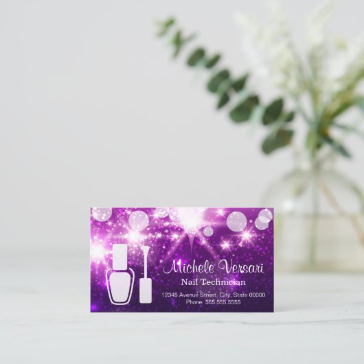 パープルグラマーネイリストアポイントメントカード 予約カード (スタンド正面)