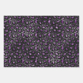 パープルグラムアニマルプリント ラッピングペーパーシート (正面)