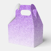 パープルグラムグリッタースウィート16カスタムパーティー フェイバーボックス (裏面サイド)