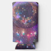パープルグラムディスコパーティー鏡ボールバチェロレッテ スリム缶クーラー (裏面)