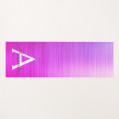 パープルグラムメタリックモノグラムフィットネス ヨガマット (正面(横))