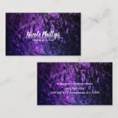 パープルグラム抽象芸術シック美しい 名刺 (正面/裏面)